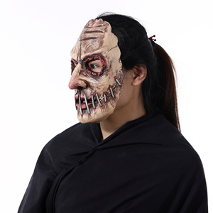 Máscara de Látex Suave con Costuras para Disfraz de Terror de Halloween, Decoración de Terrorista, Cosplay Horrible con Cicatrices - Product Image 5