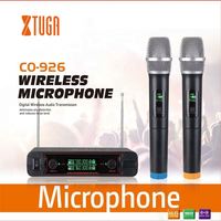 Système de microphone sans fil dynamique professionnel XTUGA CO-926 pour bar à domicile, ensemble de deux micros portatifs