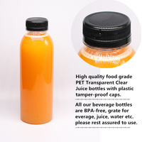 Bouteille d'eau ronde en plastique PET MAYSURE avec logo personnalisé, 32 oz (1000 ml), pour café froid pressé à froid, jus pressé à froid, avec bouchon inviolable