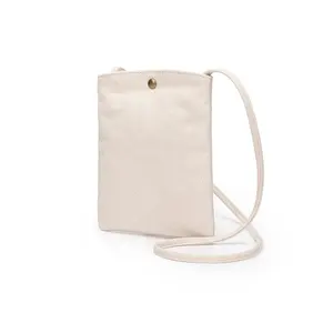 Saf pamuk tuval cep telefonu çantası mini çanta kore tarzı ins rüzgar messenger basit ve sevimli küçük kare çanta