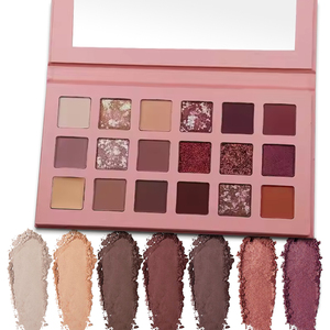 18 colori di lunga durata per il trucco degli occhi di alta qualità rosa perlate paillettes ombretto in polvere per la pelle scura donna