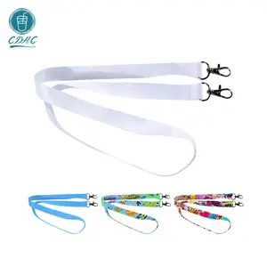 חדש חם מכירת lanyard סילוזליציה סיטונאית סובלימציה לבן פוליאסטר