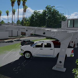 Nouveau système de montage d'abri de voiture solaire en aluminium noir de conception Solution d'abri de voiture solaire innovante - Product Image 1