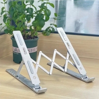 Support d'ordinateur portable pliable en alliage d'aluminium de haute qualité, réglable sur 10 positions, pour bureau