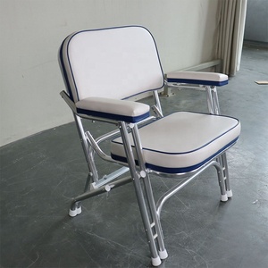 Silla de cubierta plegable marina para yate de aluminio <span class=keywords><strong>Comprar</strong></span> Silla de cubierta Accesorios para barcos con reposabrazos de asientos de barcos de pesca - Product Image 1