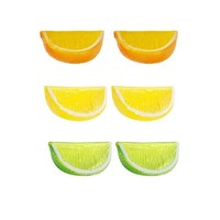 Irisan Lemon Buatan Realistis Simulasi Jeruk Nipis Irisan Buah untuk Minuman Pengisi Vas Dekorasi Dapur Alat Peraga Fotografi