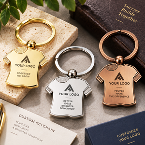 Porte-clés en métal personnalisé avec logo gravé, cadeau promotionnel de luxe, alliage de zinc, résistant à l'usure, forme irrégulière - Product Image 1