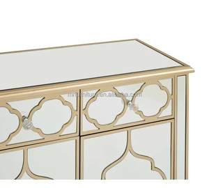 Meubles de <span class=keywords><strong>salon</strong></span> en forme de miroir Antique, 4 portes, 4 tiroirs, caisses de couleur <span class=keywords><strong>Champagne</strong></span> pour la salle à manger - Product Image 5