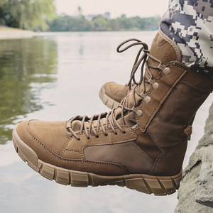 Botas de Senderismo SF50 713 de Lona Impermeable para Exteriores, Color Verde Oliva, para Todas las Estaciones, con Cordones, Estilo Táctico para Hombre - Product Image 4