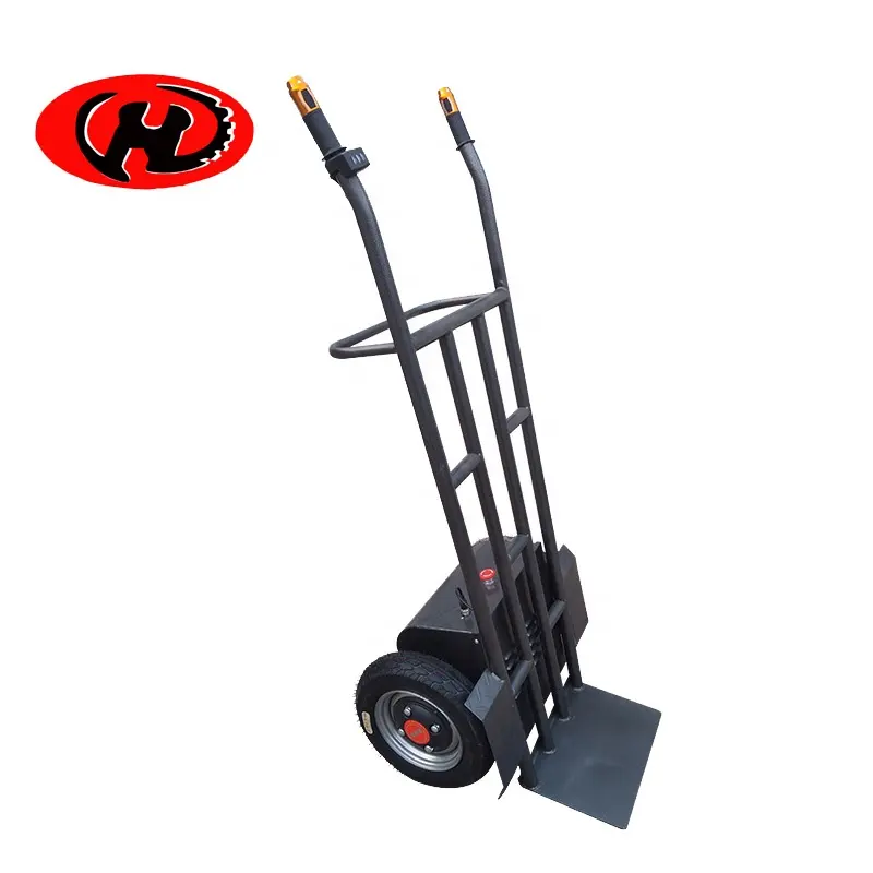 electric hand truck cargo moving cart with two wheels battery powered sack hand truck