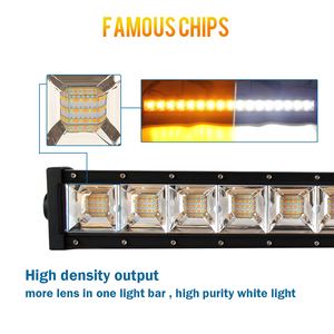 Barre lumineuse LED à une rangée de 22 pouces, 100W, pour camion, voiture, 4x4, température de couleur réglable, blanc ambre, double couleur, haute puissance, 12V 24V - Product Image 4