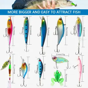 Набор рыболовных приманок из 24 шт.: искусственные приманки для ловли форели, морского окуня, крэнкбейты, минноу, пенил, твердые приманки для морской рыбалки с лодки - Product Image 4