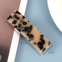 DOWELL Grandes pinces à cheveux vintage en acétate motif léopard pour femmes et filles aux cheveux longs, barrette rétro
