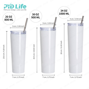 PYD 라이프 커스텀 18oz-34oz 스테인레스 스틸 진공 절연 물병 텀블러 <span class=keywords><strong>22oz</strong></span> 뜨거운 음료를 위한 열 커피 여행 머그 - Product Image 5