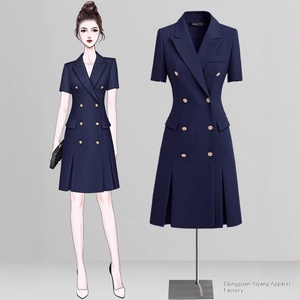 Traje de Verano Profesional para Mujer Embarazada, Estilo Línea A, Vestido Midi de Fibra de Poliéster, Elegante, para Oficina, Trabajo, Ropa de Trabajo - Product Image 2