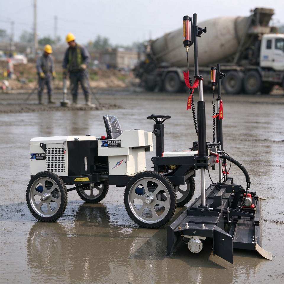 Hydraulic Concrete Laser Screed Machine with Adjustable Vibratory Head ...