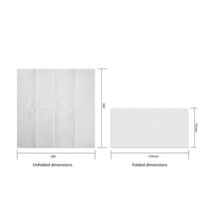 Serviettes en papier gaufrées plates en pâte de bois vierge de qualité supérieure, 300x300mm, jetables, pour hôtels et restaurants, vente en gros - Product Image 4