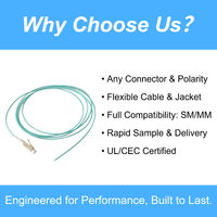 Pigtail SC/APC de 0.9mm | Fibre de queue de fibre optique monomode à 1 noyau pour centre de données | Connecteurs à fibres optiques et câbles de raccordement