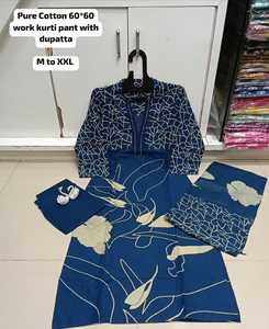 ชุดสูทพิมพ์ลายทันสมัยสำหรับผู้หญิงใส่ในสำนักงานสไตล์อินเดีย - Product Image 1