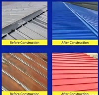 Peinture de rénovation pour toitures en acier coloré à base d'eau, revêtement antirouille monocomposant à base d'eau pour anciennes tuiles en acier coloré et structures en acier