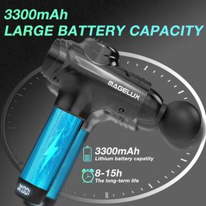 Pistola de masaje profesional, masajeador de 30 velocidades, 12 cabezales con pantalla LCD, pistola de masaje muscular de Fascia de percusión de tejido profundo, 2022 - Product Image 3