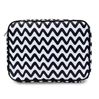 Casing pelindung Laptop 14 inci, tas Laptop Premium ramping bergaris-garis, lengan Laptop empuk bergaya multifungsi