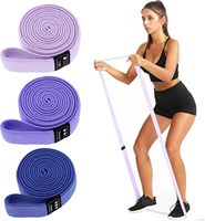 Lot de 3 bandes de résistance en tissu pour entraînement à domicile, bandes d'exercice de 200 cm pour usage domestique - Jambes, fessiers, hanches