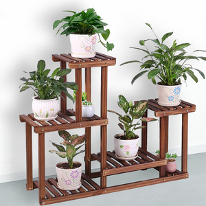 Soporte de <span class=keywords><strong>maceta</strong></span> de bambú multifuncional al por mayor estante de exhibición elegante <span class=keywords><strong>para</strong></span> plantas y flores - Product Image 2