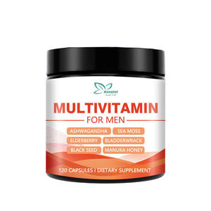 Meilleures ventes Améliorer le système immunitaire et digestif Supplément d'ashwagandha et d'algues marines pour hommes Capsules multivitaminées - Product Image 1