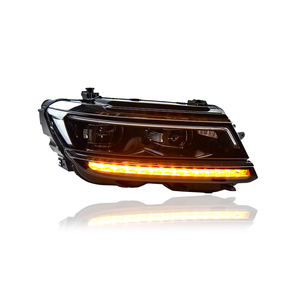 Gruppo Fari LED KGKB per VW <span class=keywords><strong>Tiguan</strong></span> L MK2 5NA 2017-2021, Aggiornamento Versione High Trim, Lente Proiettore DRL 6500K, <span class=keywords><strong>Plug</strong></span> and Play - Product Image 2