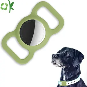 OKSILICONE Newset Silicone Protective Case Compatible For AirTag Lightweight Anti-Scratch Dog Cat Collar Pet Loop Holder