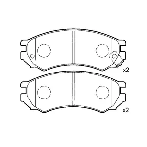 SDCX D507-7386 / FDB667 / GDB1005 / SP1128 / SP1128 / 41060-45E85 Brake Pad untuk Nissan Bluebird, Avenir SW 91-95 A,