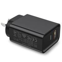 Cargador Rápido HNT ODM/OEM de 45W con USB-A+ Tipo-C y Enchufe US/UK/EU/AU, Adaptador de Carga Rápida PD20w para iPhone, Venta de Fábrica