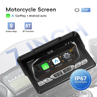 Écran CarPlay pour moto Podofo 7 pouces, Android Auto/CarPlay/BT avec fixation rapide facile/contrôle par bracelet au volant ODM