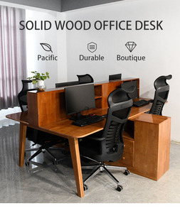 Design moderno pieghevole tavolo da ufficio e sedia facile installazione in legno massiccio scrivania per più utenti convertibile caratteristica - Product Image 5