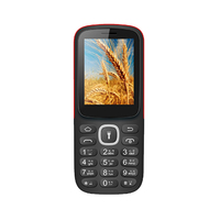 Téléphone portable à clavier double SIM GSM, design barre, prise en charge des langues espagnole, allemande, française, système d'exploitation Linux, écran TFT VGA, lampe torche, batterie 3000-3499 mAh
