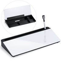 Tableau blanc en verre de vente chaude tableau effaçable à sec avec tiroir de rangement support de clavier d'ordinateur organisateur de bureau