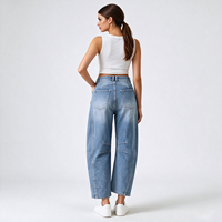 Jeans à taille haute et jambes larges en strass pour femmes, pantalon en denim scintillant pour les soirées de gala hivernales