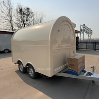 Chariot de vente ambulant en fibre de verre le plus populaire, remorque mobile pour restauration rapide avec roues, camion de vente de bonbons et café à vendre
