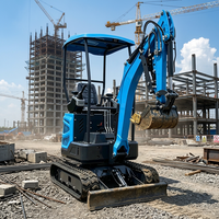 Excavator Mini 1,6 Ton Efisiensi Tinggi, Mini Bagger, Compact Digger, Excavator Mini China, Kecepatan Kerja Cepat