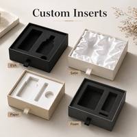 Série de boîtes minimalistes pour accessoires électroniques avec insert en mousse personnalisé, emballage pour smartphone, coffret cadeau, papier gaufré