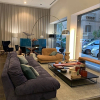 Ensemble de canapés droits en tissu de style italien, meubles de salon de petite taille, canapé moderne minimaliste