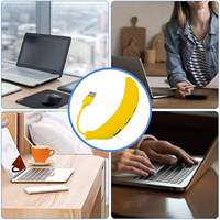 Mignon en forme de banane 4 ports USB 2.0 HUB Mini Interface OTG Splitter Support pour les cadeaux de vacances sur le thème de la nourriture Ventes transfrontalières