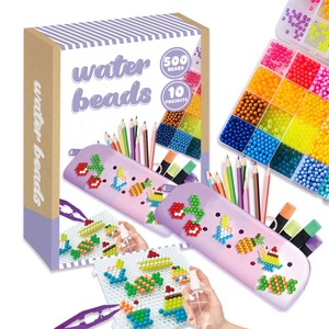 Paquete Personalizado de 500 Piezas de Cuentas de Agua Mágicas de 5 mm, Kit de Cuentas Fusibles para Manualidades, Juguetes Creativos para Niños y Niñas, Regalo de Cumpleaños con Bolsa para Lápices - Product Image 3