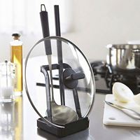 Organisateur de cuisine multifonctionnel pour casseroles avec plateau anti-goutte amovible pour comptoir, support de couvercles peu encombrant