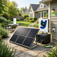 Système Photovoltaïque Domestique 3.6KW avec Onduleur et Batterie à Décharge Profonde 100Ah, Compatibilité Wi-Fi