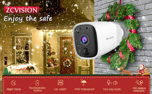 智能电池摄像机图雅无线充电低消耗PIR运动检测双向音频家庭安全闭路电视摄像机 - Product Image 2