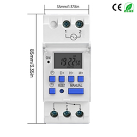 Interruptor de Tiempo Digital Programable Semanal de 7 Días, Monofásico, para Riel DIN, 1NO 1NC, Relé Temporizador AC/DC 12V 24V 48V 110V AC220/230V