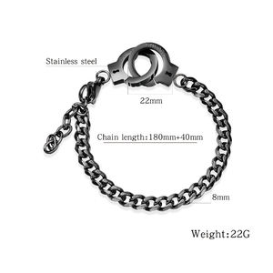 Heißer verkauf custom modische schwarz gun und rose gold überzogen handschellen paar armband - Product Image 6