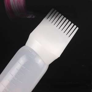 Bouteille applicatrice en plastique coloré de haute qualité avec brosse peigne pour racines de cheveux, flacon vide pour coloration capillaire - Product Image 4